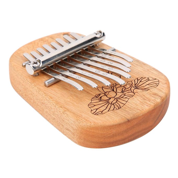 GECKO K‑8CA Kalimba Duimpiano Percussie-instrument Kamferhout 8‑Toetsen Mini Hangend brown