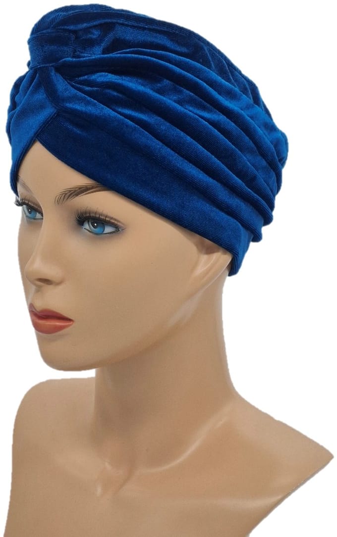 Johnson Headwear® - Chemo muts - Dames muts - Satijn - Blauw - Chemo Cap - Muts - Cap - Hoofddeksel - Zomer Mutsje