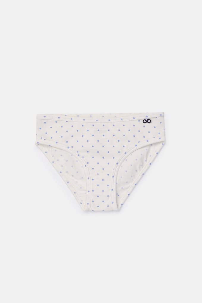 Woody - Duopack Slips - Bolletjes Print Blauw - 8 jaar