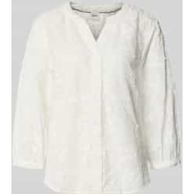 Regular fit blouse met florale siergarnering model 'Velia'