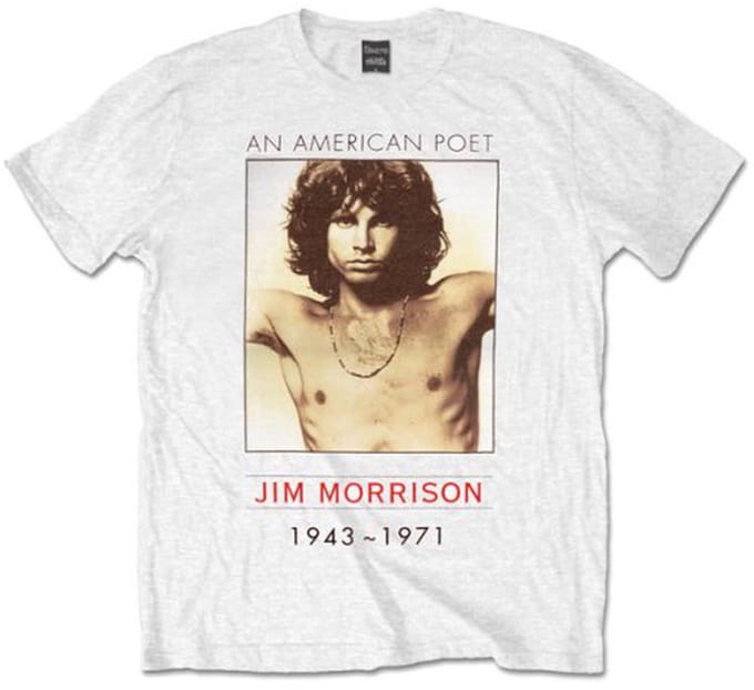 The Doors - American Poet Heren T-shirt - XXL - Wit