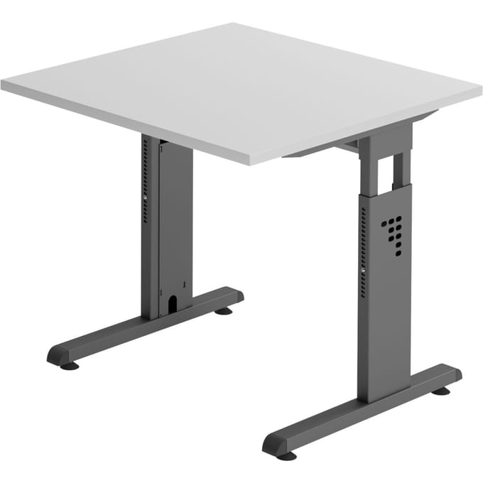 MEGA 8 G | Bureau - 80 x 80 Tafelhoogte I In hoogte verstelbaar Grijs/Grafiet