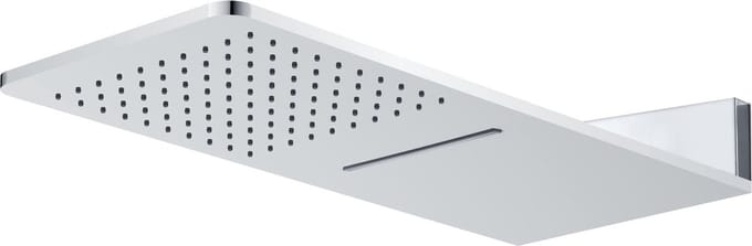 Wiesbaden Cube Luxe vierkante wand-hoofddouche+waterval 600x25 chr