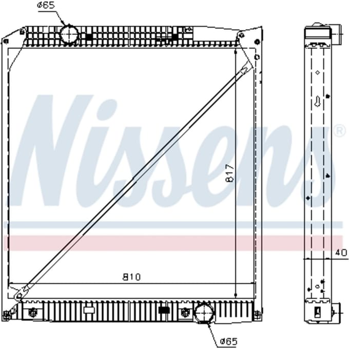 Radiator, motorkoeling NISSENS 62652A
