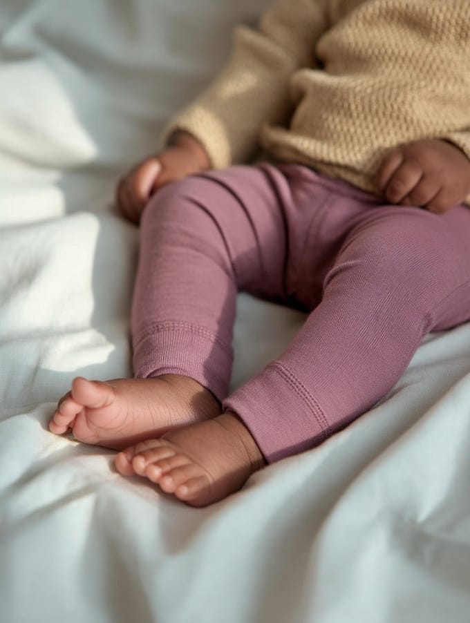Wollen Baby- kinderbroek - Merinowol - Lavender Mist 128
