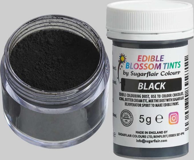 Sugarflair Blossom Tint Dust - Black - 5g - Eetbare Kleurstof