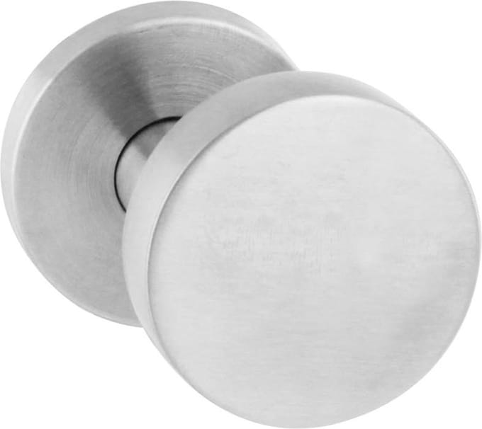 Intersteel Knop rond verkropt rvs geborsteld