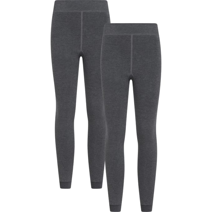 Mountain Warehouse Dames/Dames Fleece Gevoerde Thermische Legging (Set van 2) (Houtskool)