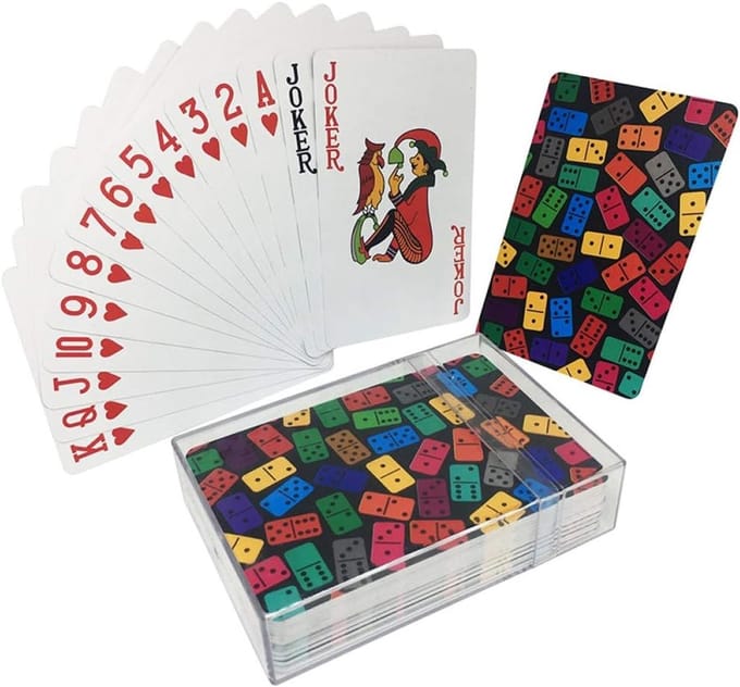 2x set speelkaarten - Waterdicht - 100% plastic - Domino Play cards - 2 pakken plastic speelkaart