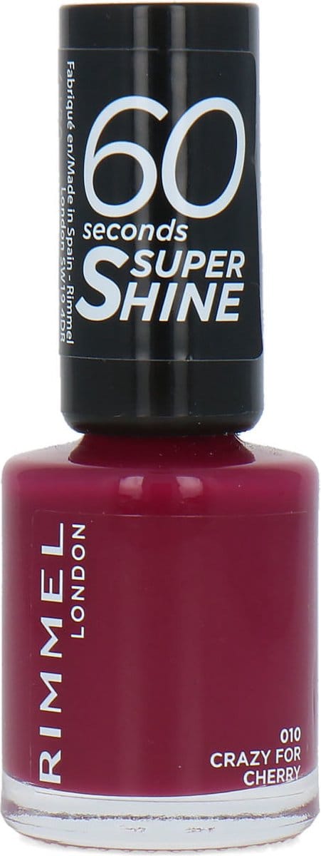 Rimmel 60 Seconds Super Shine Nagellak - 010 Crazy For Cherry