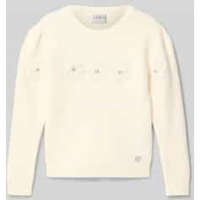 Gebreide pullover met siersteentjes