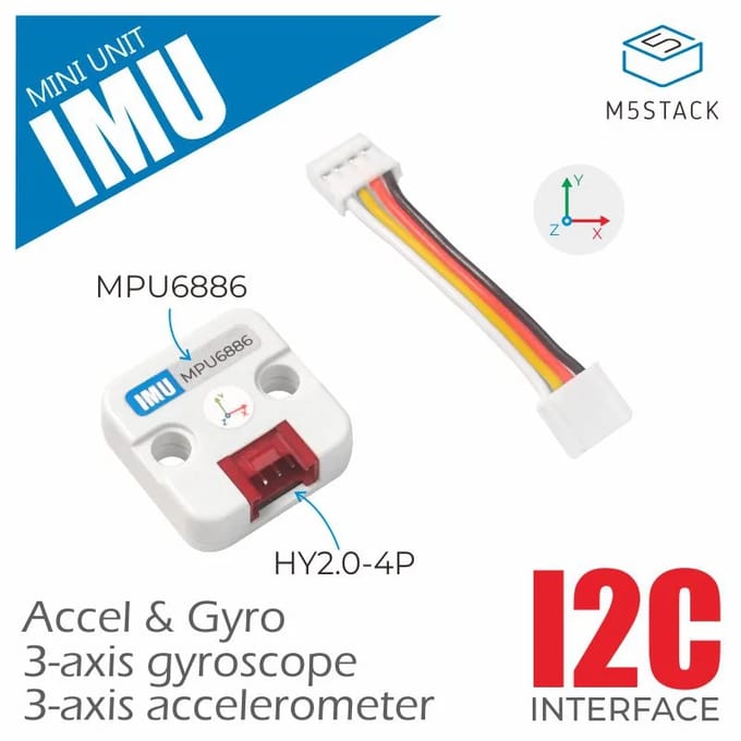 M5Stack officiële 6-assige IMU-eenheid (MPU6886)