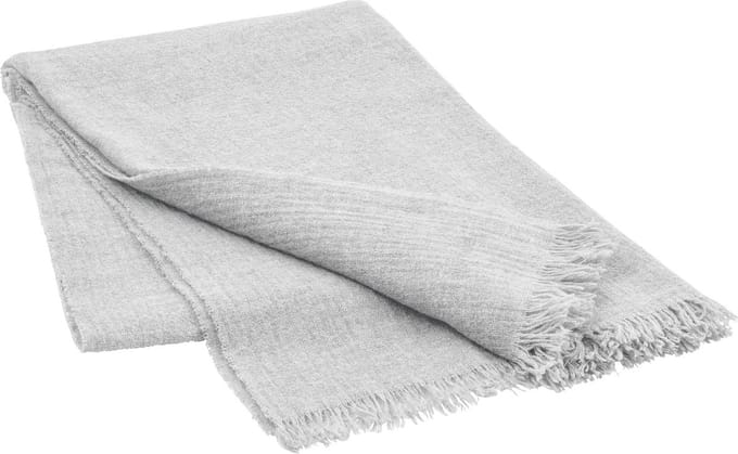 Merino Wollen Plaid Micro Chip | 130 x 220 cm | Grijs | Wol