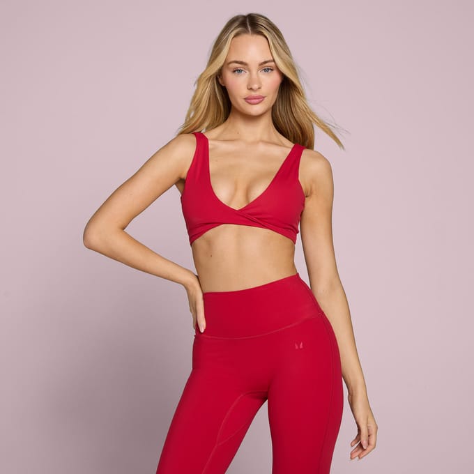 MP Dames Tempo Twist Front Sport-BH - Roze Rood - XL