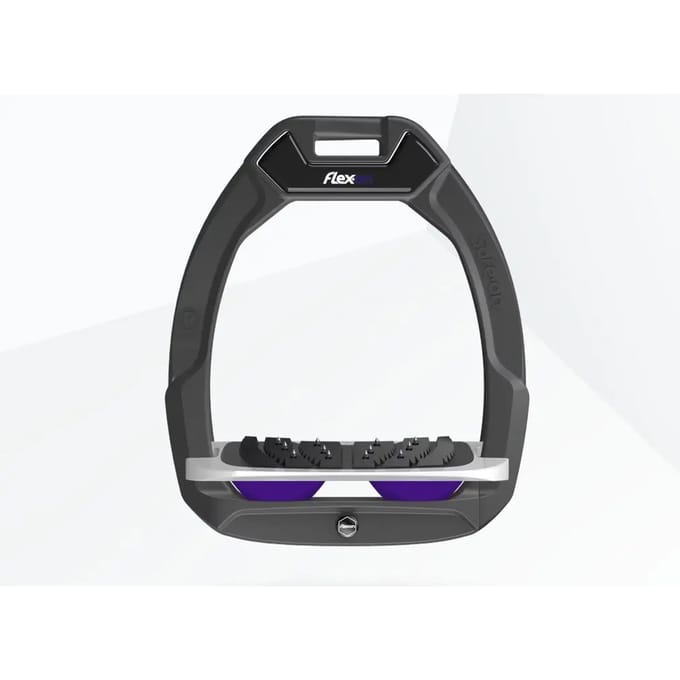 Veiligheid stijgbeugels Ingelend Ultra Grip Antraciet/Grijs/Paarse Flex-On Safe-On