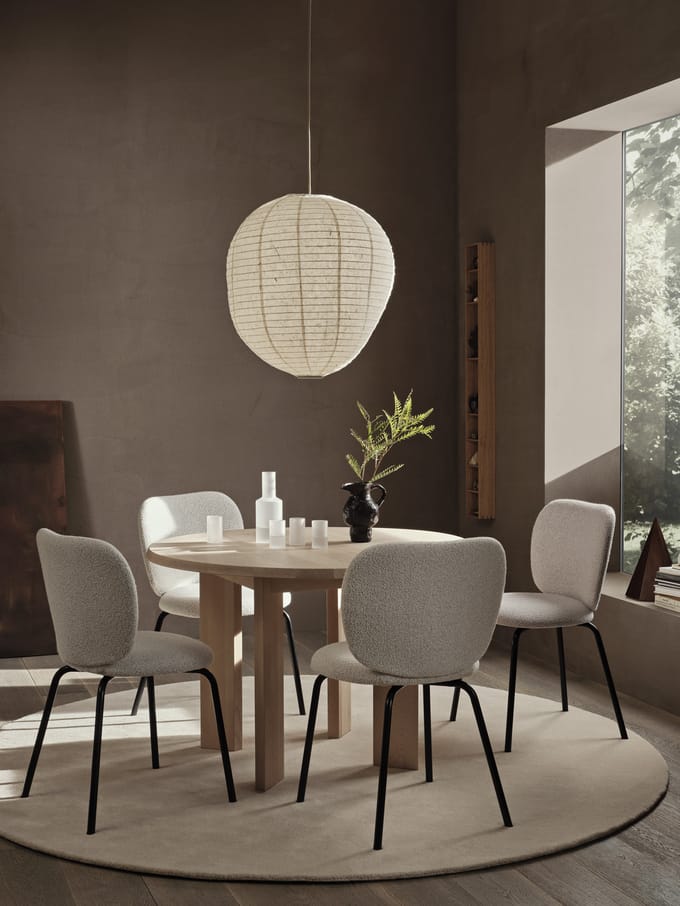 Ferm Living Stil getuft tapijt - off-white - Ø 240 cm