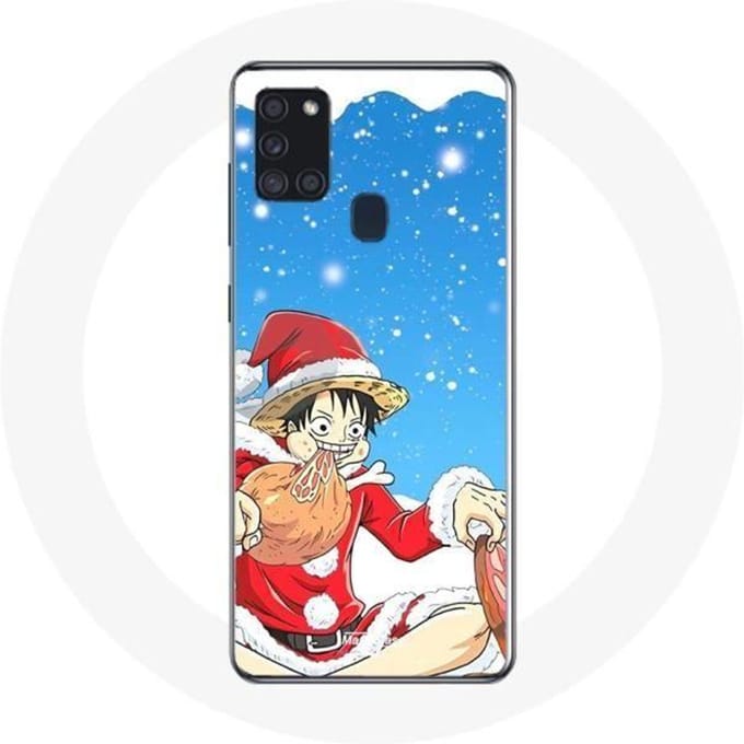 Coque pour Samsung Galaxy A21s Anime One Piece Luffy Le jour de Noël 2023