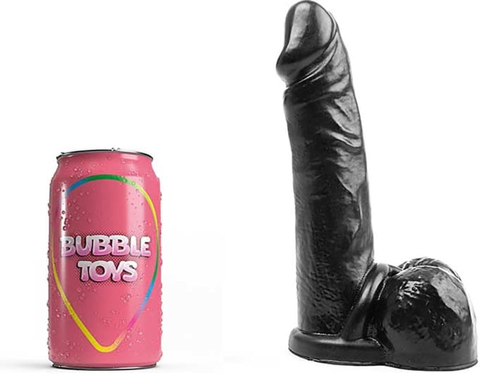 Bubble Toys - Tarzan - Dildo - Zwart - Drie maten Medium