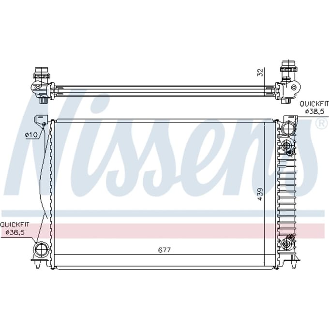 Radiator, motorkoeling NISSENS 60232A