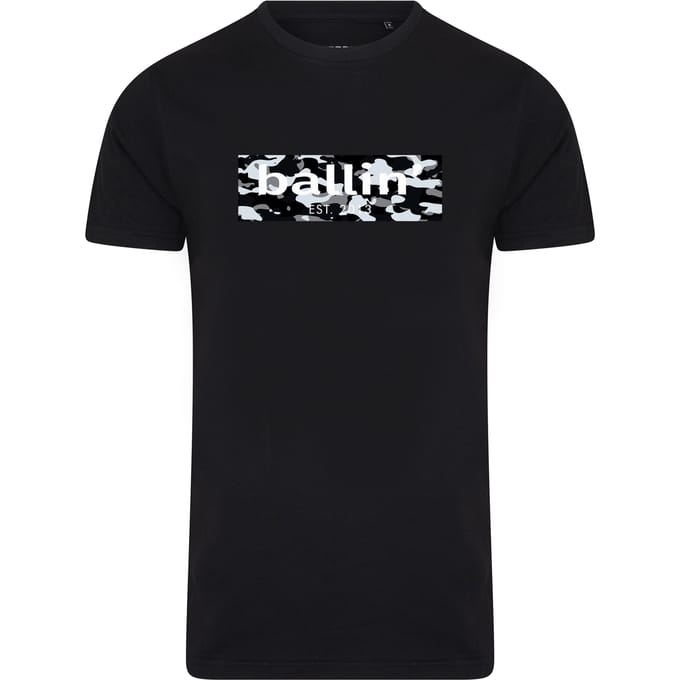 Ballin Est. 2013 - Heren Tee SS Camo Block Shirt - Zwart - Maat M