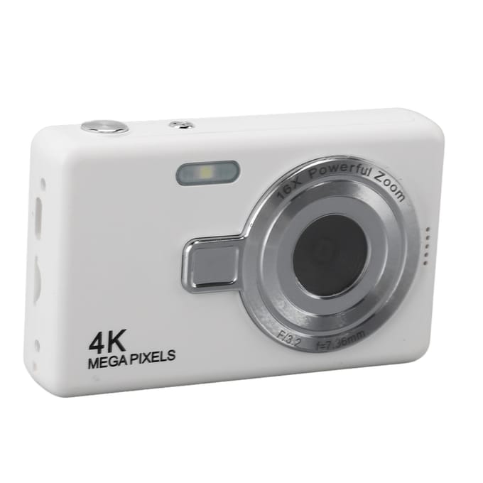 12MP 1080P digitale camera 2,4 inch TFT-scherm 16x zoom autofocus digitale zakcamera voor studenten wit