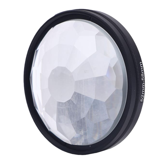 58mm Kaleidoscoop Filter Speciale Effecten Camerafilter met 52MM-58MM Adapterring Compatibel met gray