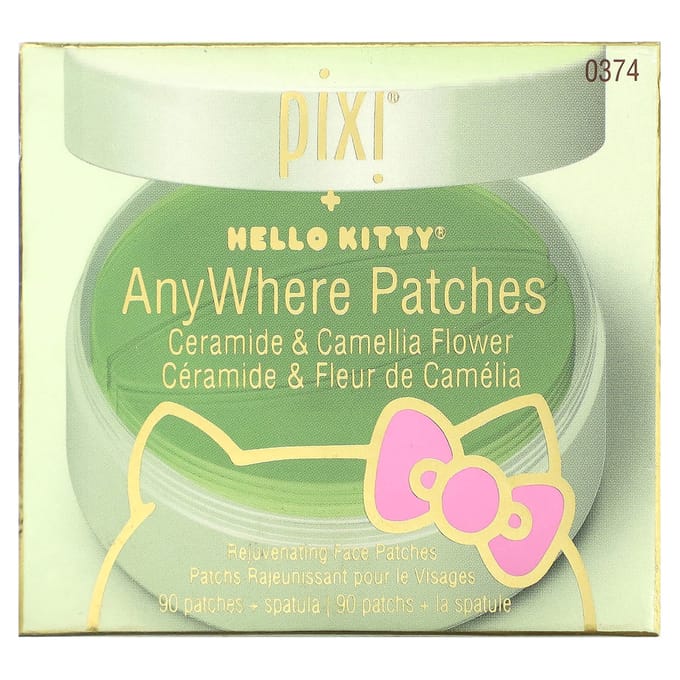 Pixi Beauty, Hello Kitty, patch that can be used anywhere, ceramide and camellia flower, 90 patches white