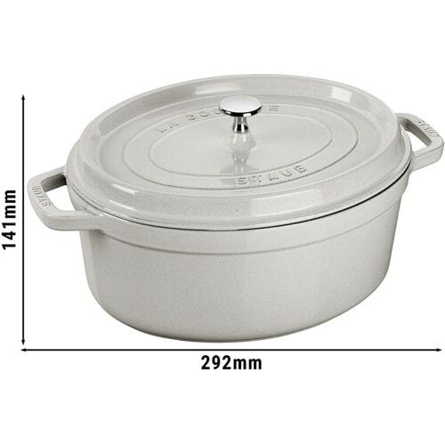 STAUB LA COCOTTE - Kookpot - Ovaal - 230mm - Gietijzer - Witte truffel
