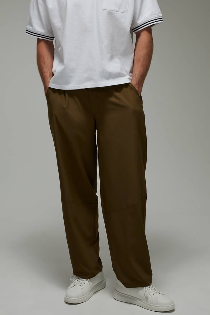 Active Oversized Golf Trousers | Khaki | Size XS