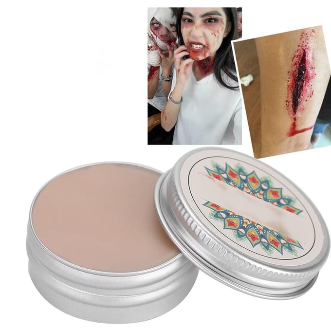 Professionele Stage Halloween Nep Wond Littekens Wax Halloween Make-up Wax 01# white