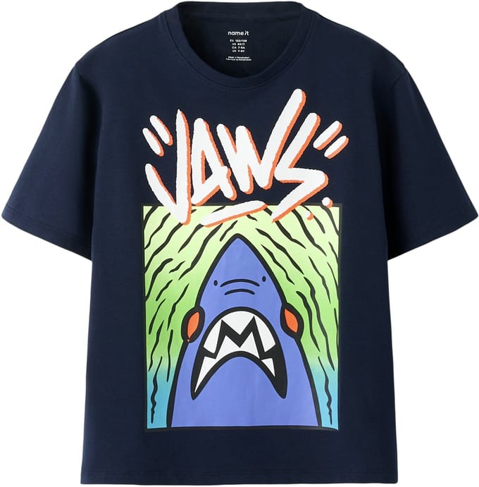 NAME IT - NKMMATEO JAWS SS NREG TOP SKY - Jongens - T-shirts