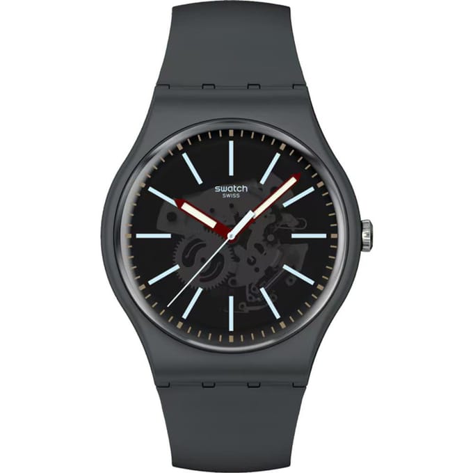 SWatch So29a101 Kasseistraat Publiek Urethaan Horloge SO29A101 black