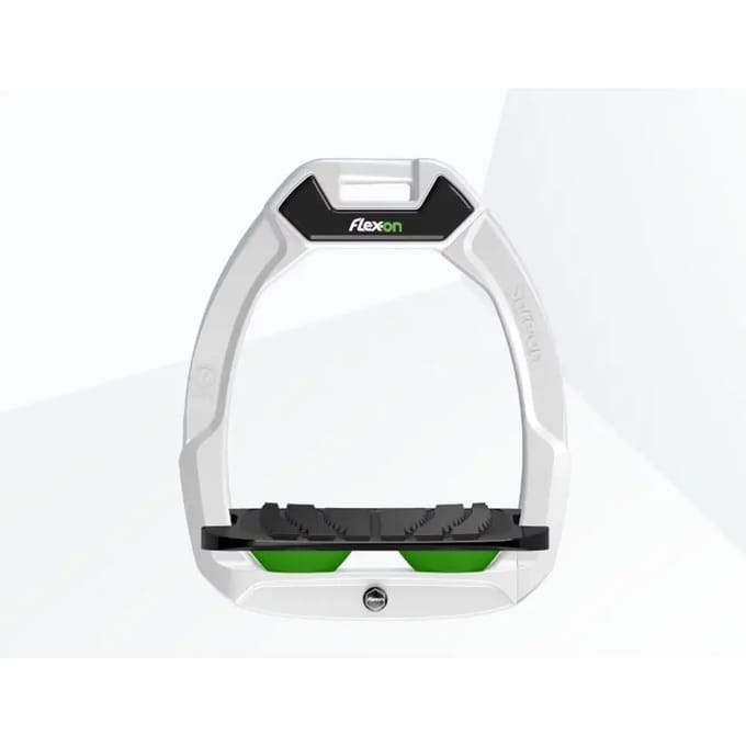 Veiligheidsbeugels voor paardrijden Schuin Grip Wit/Zwart/Groen Flex-On Safe-On