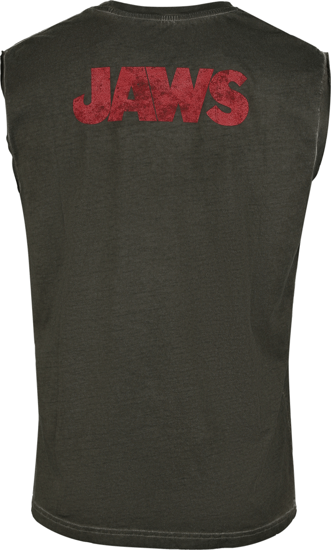 Jaws Tanktop - Jaws - Poster - S tot 4XL - voor Mannen - donkergrijs