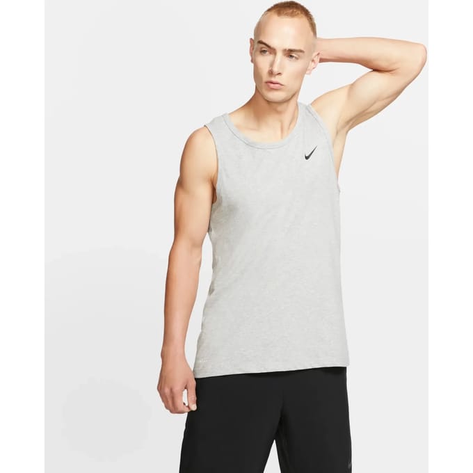 Nike Dry Sporttop - Maat S  - Mannen - licht grijs