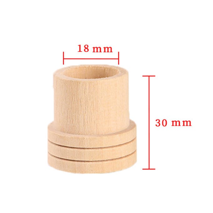 Houten Moxa Rol Doffer Professionele Houder Basis voor 1.8cm Moxa Stick Moxibustie Accessoire beige