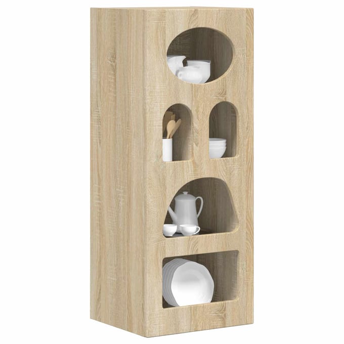 vidaXL - Dressoir - ELST - Sonoma - Eik - 40 - x - 35 - x - 100,5 - cm - Bewerkt - hout