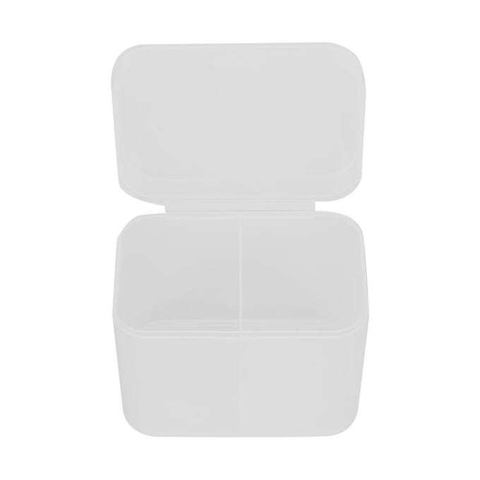 2 Vakken Nail Art Watjes Wattenstaafjes Container Organizer Opbergdoos Koffer 2 stuks white