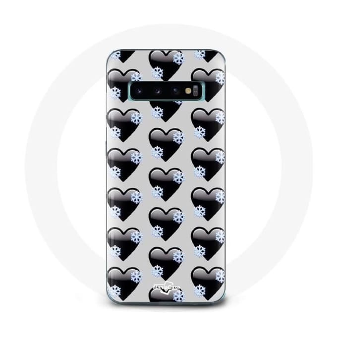 Hoesje voor Samsung Galaxy s10 edge Zwarte hartenachtergrond