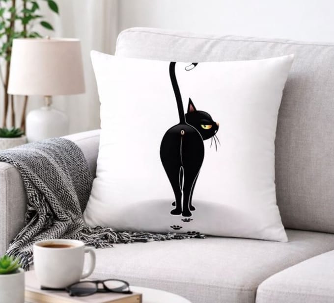 Crazy Cat Collection Kussenhoes - 45x45 cm