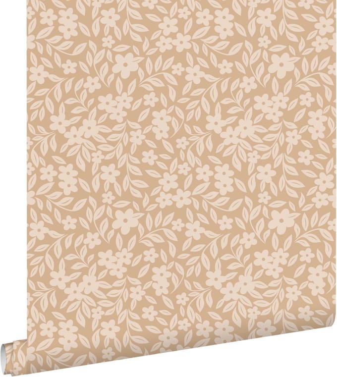 ESTAhome behang bloemetjes warm beige - 50 x 900 cm - 131444