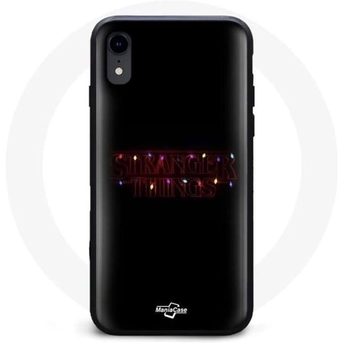 Coque pour Iphone XR Stranger Things Affiche Logo Joyeux noël