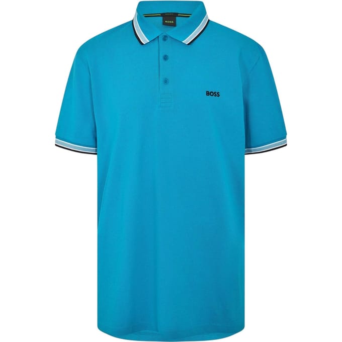 Boss Paddy Euro-poloshirt voor heren (Turquoise/Aqua)