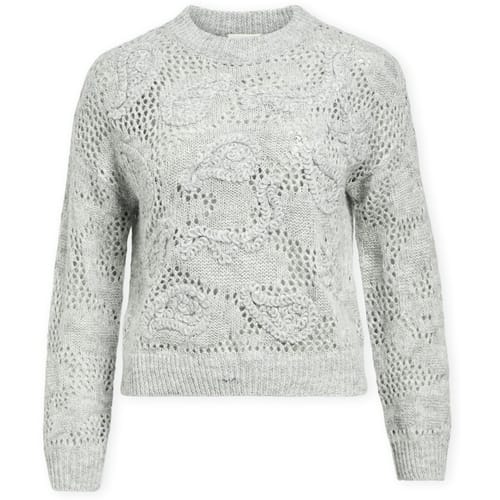 Trui Object Luca Knit - Medium Grey Melange