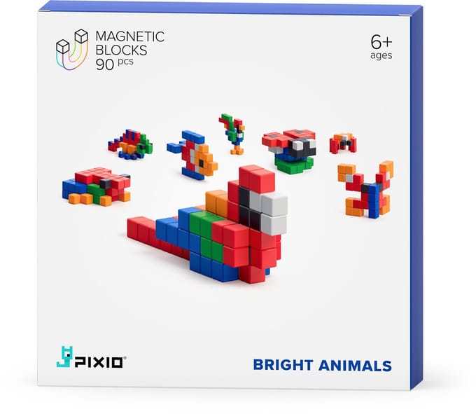 Pixio | Magnetische Blokken Story Series Bright Animals 90 Stuks