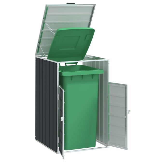 vidaXL - Containerberging - voor - 1 - container - 72x81x115 - cm - staal - antraciet