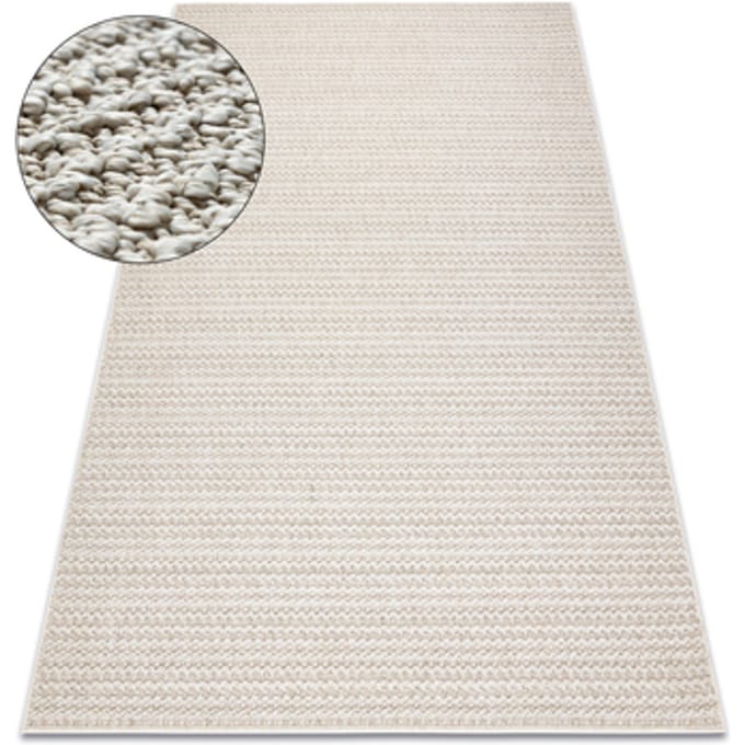 Kleden Rugsx Tapijt JERSEY 19236 beige - structureel, lus 60x100 cm