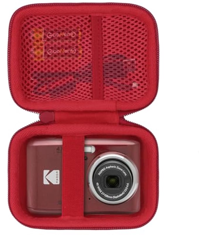 Opbergkoffer voor digitale camera, compatibel met 16MP modellen, Rood