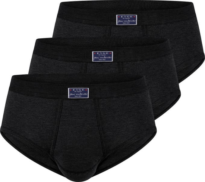 ESGE Heren Slip met voorsluiting 3 pack- Fijnrib Jeans