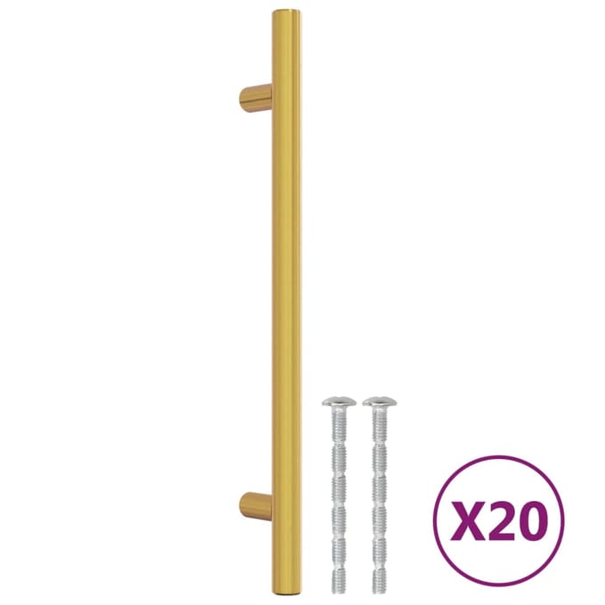 vidaXL - Handvatten - 20 - st - 160 - mm - roestvrij - staal - goudkleurig
